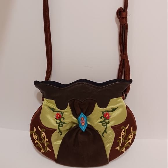 ✨️Oovoo Designs Crossing Borders Hand Embroidered Green/Brown Crossbody Bag - Picture 3 of 10
